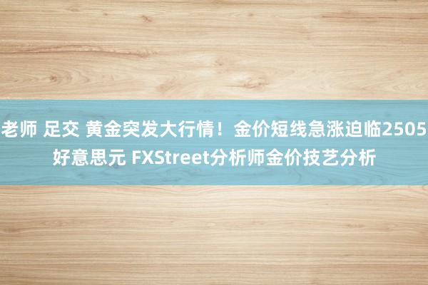 老师 足交 黄金突发大行情！金价短线急涨迫临2505好意思元 FXStreet分析师金价技艺分析