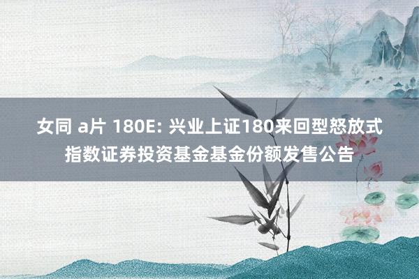 女同 a片 180E: 兴业上证180来回型怒放式指数证券投资基金基金份额发售公告