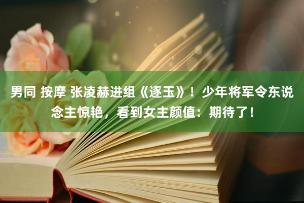 男同 按摩 张凌赫进组《逐玉》！少年将军令东说念主惊艳，看到女主颜值：期待了！