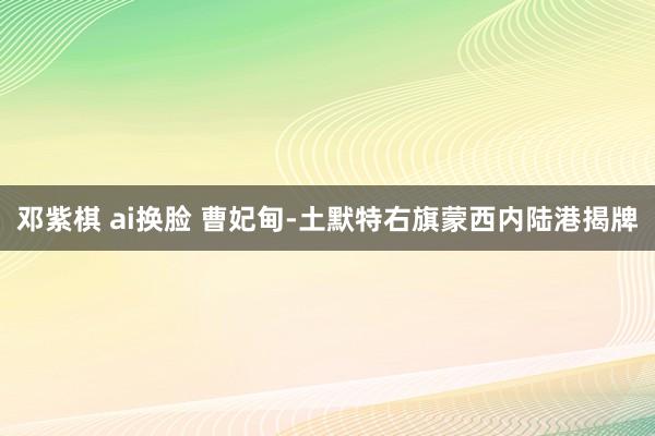 邓紫棋 ai换脸 曹妃甸-土默特右旗蒙西内陆港揭牌