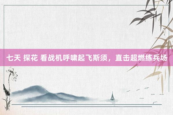 七天 探花 看战机呼啸起飞斯须，直击超燃练兵场