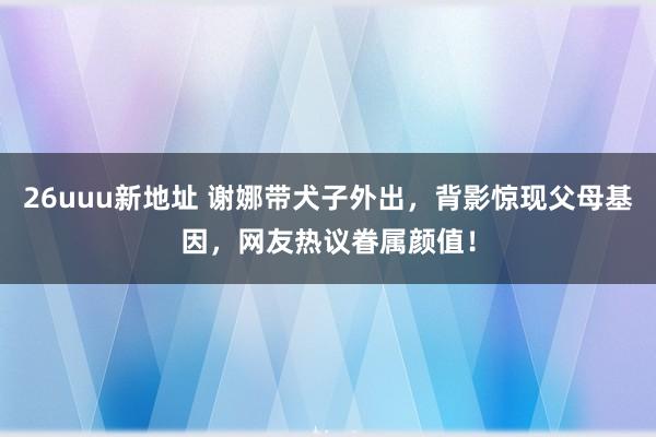 26uuu新地址 谢娜带犬子外出，背影惊现父母基因，网友热议眷属颜值！