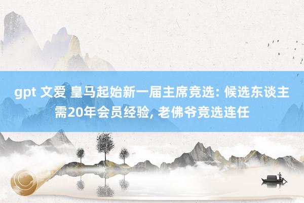 gpt 文爱 皇马起始新一届主席竞选: 候选东谈主需20年会员经验, 老佛爷竞选连任