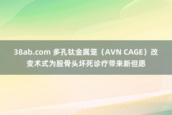 38ab.com 多孔钛金属笼（AVN CAGE）改变术式为股骨头坏死诊疗带来新但愿