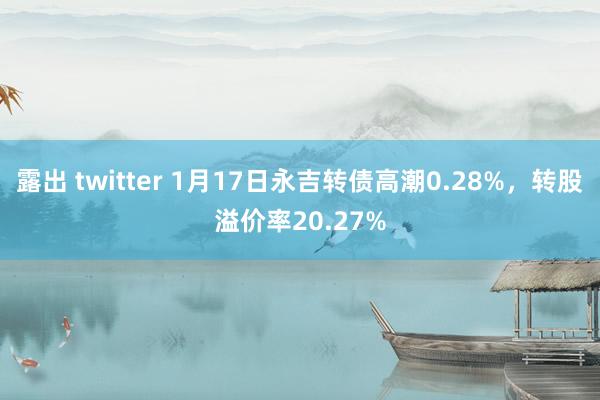 露出 twitter 1月17日永吉转债高潮0.28%，转股溢价率20.27%