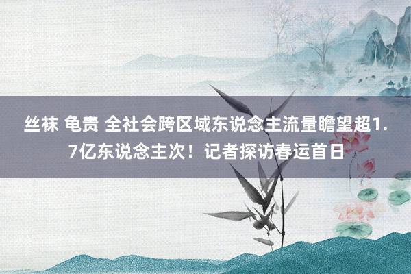 丝袜 龟责 全社会跨区域东说念主流量瞻望超1.7亿东说念主次！记者探访春运首日