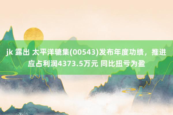 jk 露出 太平洋辘集(00543)发布年度功绩，推进应占利润4373.5万元 同比扭亏为盈