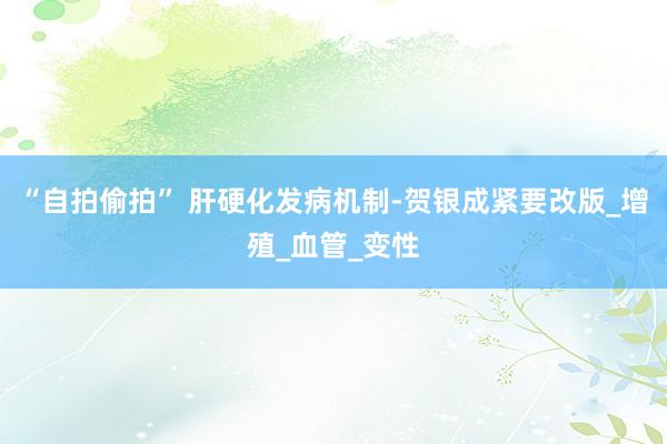 “自拍偷拍” 肝硬化发病机制-贺银成紧要改版_增殖_血管_变性
