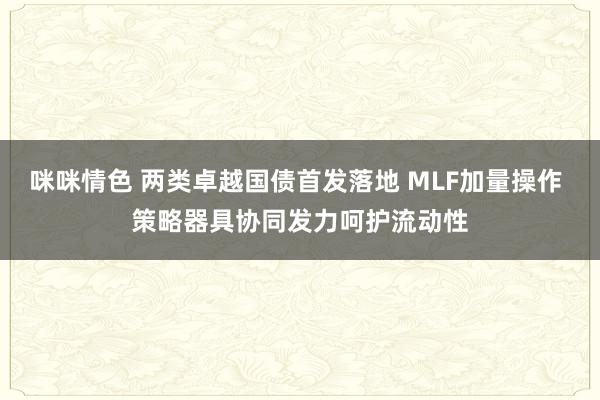 咪咪情色 两类卓越国债首发落地 MLF加量操作 策略器具协同发力呵护流动性