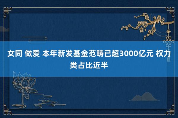 女同 做爱 本年新发基金范畴已超3000亿元 权力类占比近半